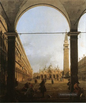 Piazza San Marco Blick nach Osten Canaletto Venedig Ölgemälde
